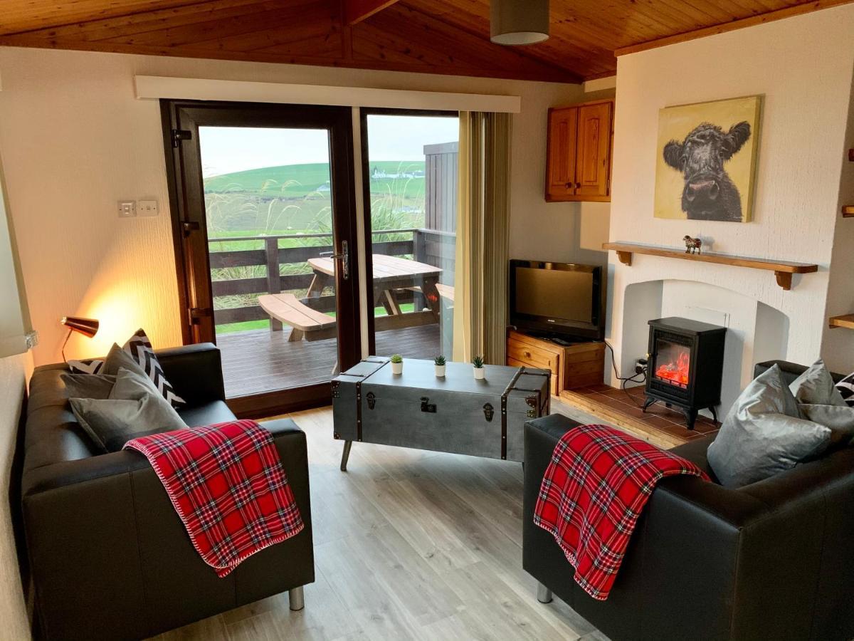Lodge Cabin With Fabulous Views - Farm Holiday สแตรนราร์ ภายนอก รูปภาพ